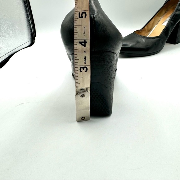 DRIES VAN NOTEN BLACK LEATHER HEELS CHUNKY HEELS WOMEN MADE IN ITALY  39.5 - Picture 12 of 16